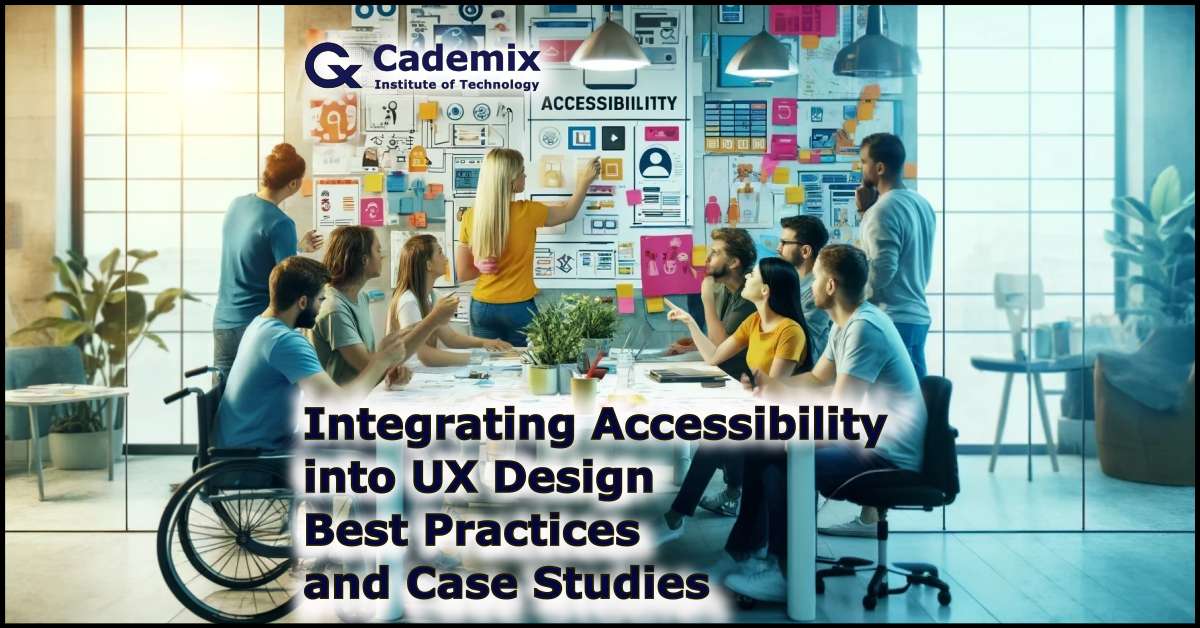 The scene shows them around a large table, surrounded by colorful sticky notes, sketches, and diagrams, in a vibrant and creative environment. By Samareh Ghaem Maghami, Cademix Magazine.