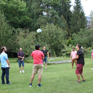 Student Party Playing Volleyball Zarbakhsh Villa Austria