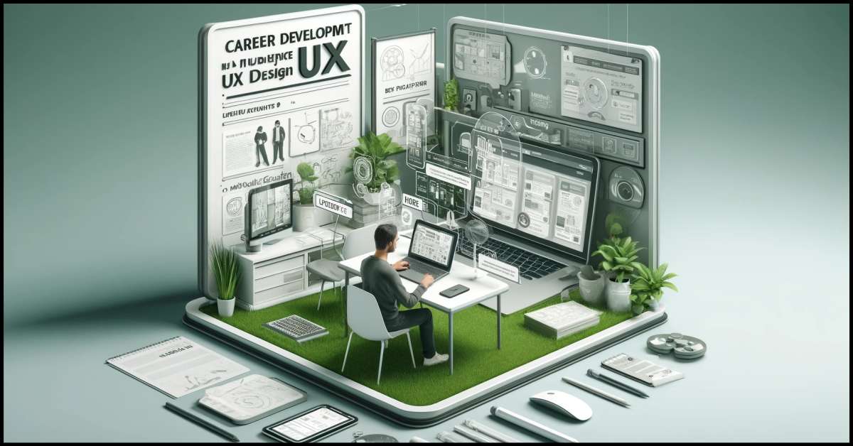 This image, focusing on a realistic workspace for a multi-device UX design career. By Samareh Ghaem Maghami, Cademix Magazine.