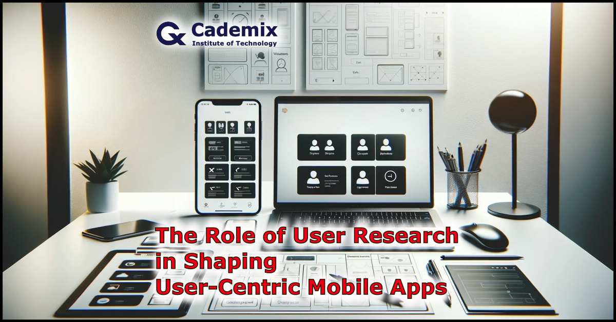 This image depicting a contemporary UX design workspace tailored to usability testing for mobile apps. Samareh Ghaem Maghami, Cademix Magazine.