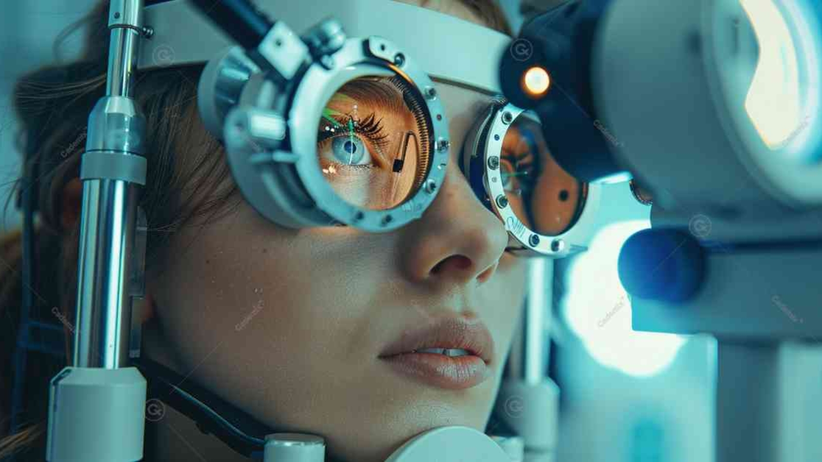 examination, phoropter,prescription glasses, astigmatism, eye exam, color contacts for astigmatism, biofinity toric, Eye Exam and Glasses Same Day